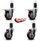Service Caster 3.5'' Maroon Poly Swivel 1-5/8'' Expanding Stem Caster Set 2 Total Lock Brakes, 4PK SCC-EXTTL20S3514-PPUB-MRN-2-S-2-158 - alternate 5